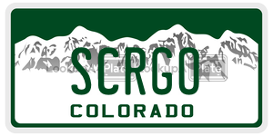 SCRGO  license plate in CO