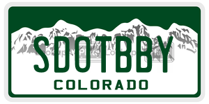SDOTBBY  license plate in CO
