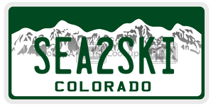 SEA2SKI  license plate in CO