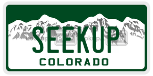 SEEKUP  license plate in CO