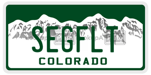 SEGFLT  license plate in CO