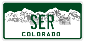 SER  license plate in CO