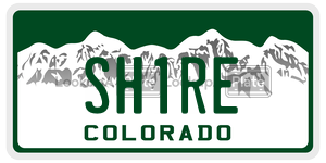 SH1RE  license plate in CO