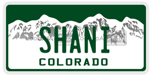 SHANI  license plate in CO