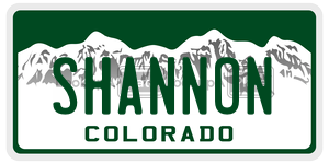 SHANNON  license plate in CO