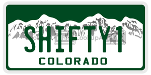 SHIFTY1  license plate in CO