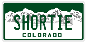 SHORTIE  license plate in CO