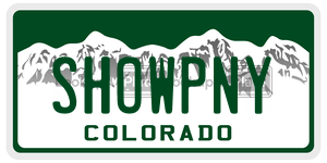 SHOWPNY  license plate in CO
