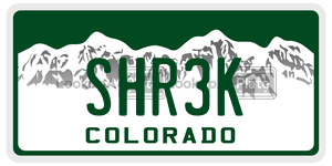SHR3K  license plate in CO