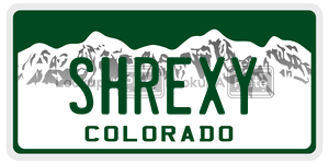 SHREXY  license plate in CO