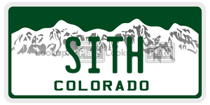 SITH  license plate in CO