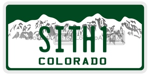 SITH1  license plate in CO