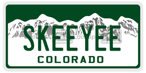 SKEEYEE  license plate in CO