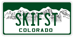 SKIFST license plate in Colorado