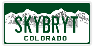 SKYBRYT  license plate in CO