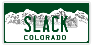 SLACK  license plate in CO