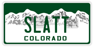 SLATT license plate in Colorado