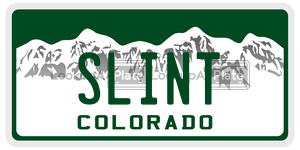 SLINT  license plate in CO
