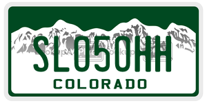 SLO5OHH license plate in Colorado