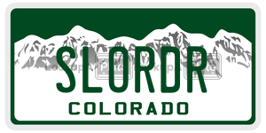 SLORDR  license plate in CO