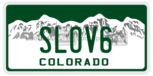 SLOV6  license plate in CO