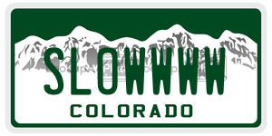 SLOWWWW  license plate in CO