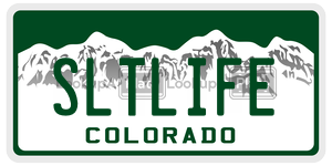 SLTLIFE  license plate in CO