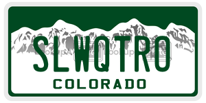 SLWQTRO  license plate in CO