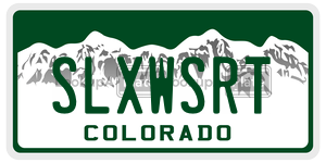 SLXWSRT  license plate in CO