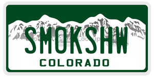 SMOKSHW  license plate in CO