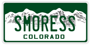 SMORESS  license plate in CO