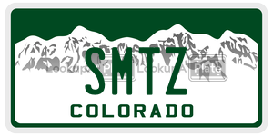 SMTZ license plate in Colorado