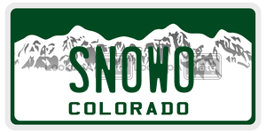 SNOWO  license plate in CO