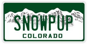 SNOWPUP  license plate in CO