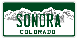SONORA  license plate in CO