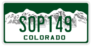 SOP149  license plate in CO