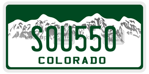 SOU550 license plate in Colorado