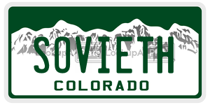 SOVIETH  license plate in CO