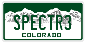SPECTR3  license plate in CO