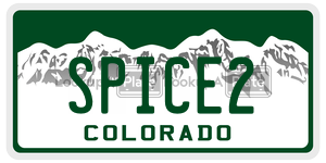 SPICE2  license plate in CO