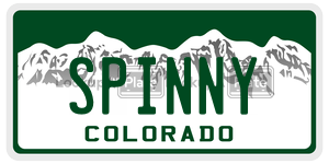 SPINNY  license plate in CO