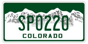 SPO220  license plate in CO