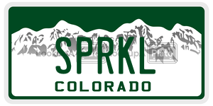 SPRKL license plate in Colorado