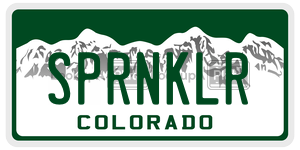 SPRNKLR  license plate in CO