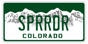 SPRRDR  license plate in CO