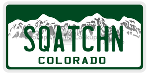 SQATCHN  license plate in CO