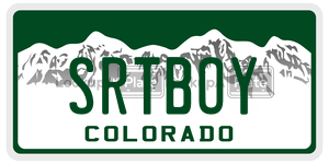 SRTBOY  license plate in CO