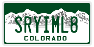 SRYIML8  license plate in CO