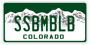 SSBMBLB  license plate in CO
