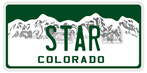 STAR  license plate in CO